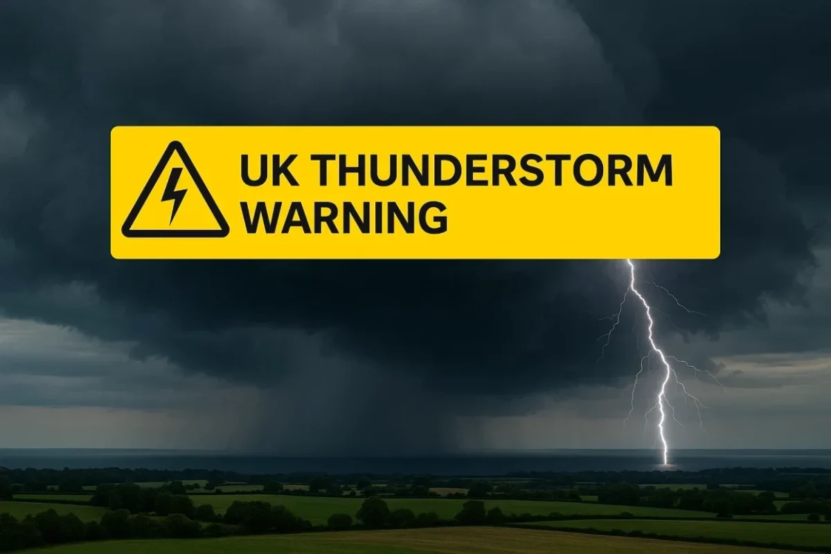 Yellow Thunderstorm Warning for London & South East: Floods, Power Cuts & Travel Chaos Expected