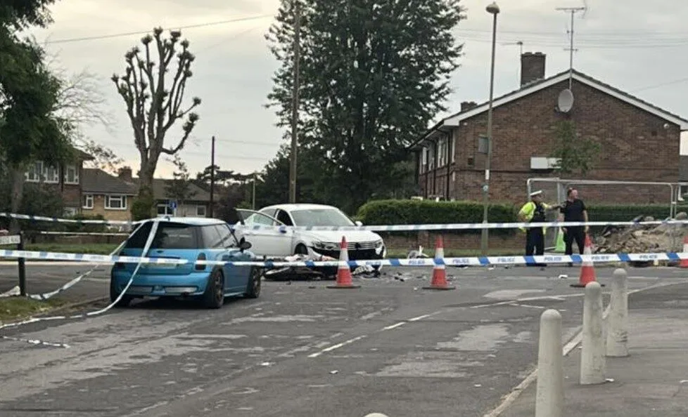 Serious Car and Motorcycle Crash Closes Leigh Park’s Prospect Lane – Roadblocks and Air Ambulance on Scene