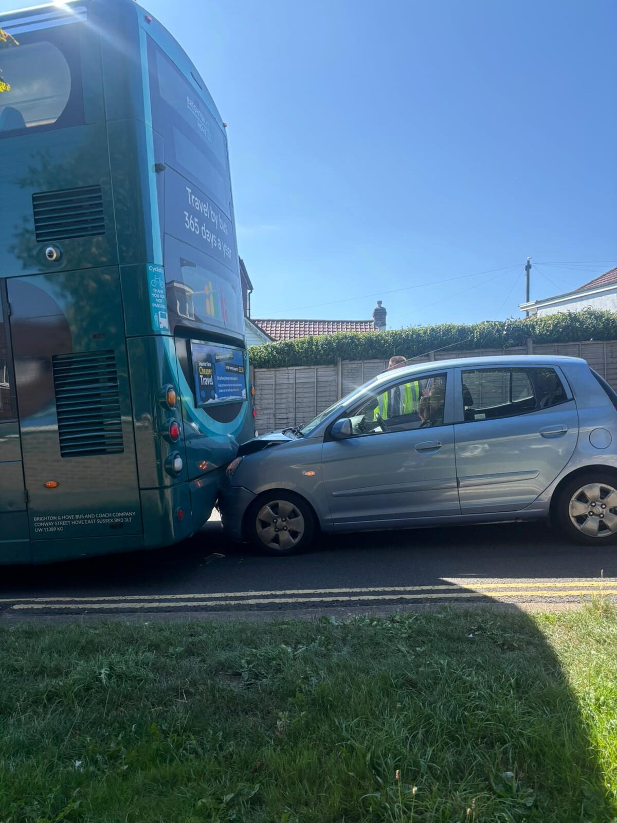 Car Crashes into Back of Bus in Woodingdean Causing Traffic Delays