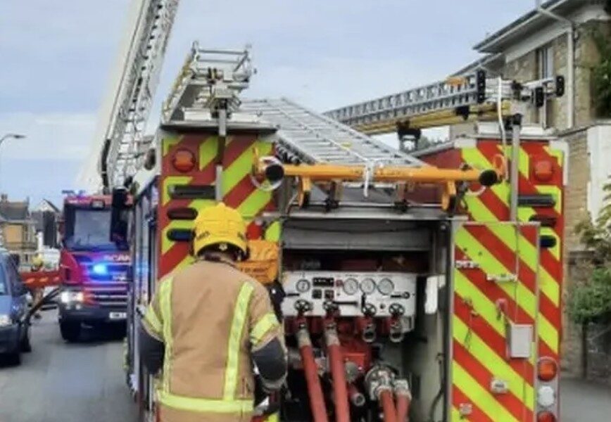 Firefighters Tackle Blaze at Derelict Hotel in Sandown