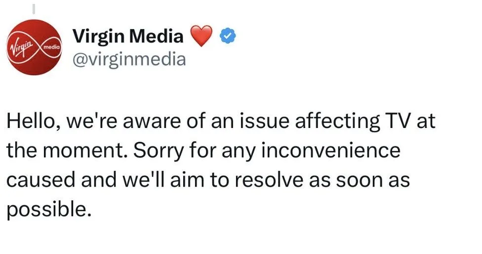 Virgin Media TV Outage Blackouts Thousands’ Friday Night Viewing – Engineers Scramble to Fix