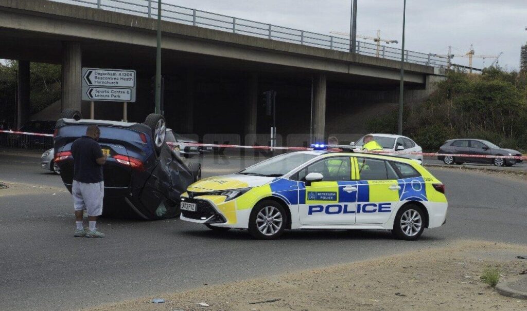 Man taken to hospital after crash at A13 and A1306 junction in Dagenham