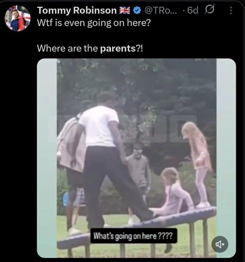 Tommy Robinson deletes tweet of mixed-heritage family now ‘living in fear’