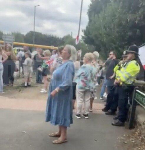 Three Arrested During Protest Outside Horley Hotel