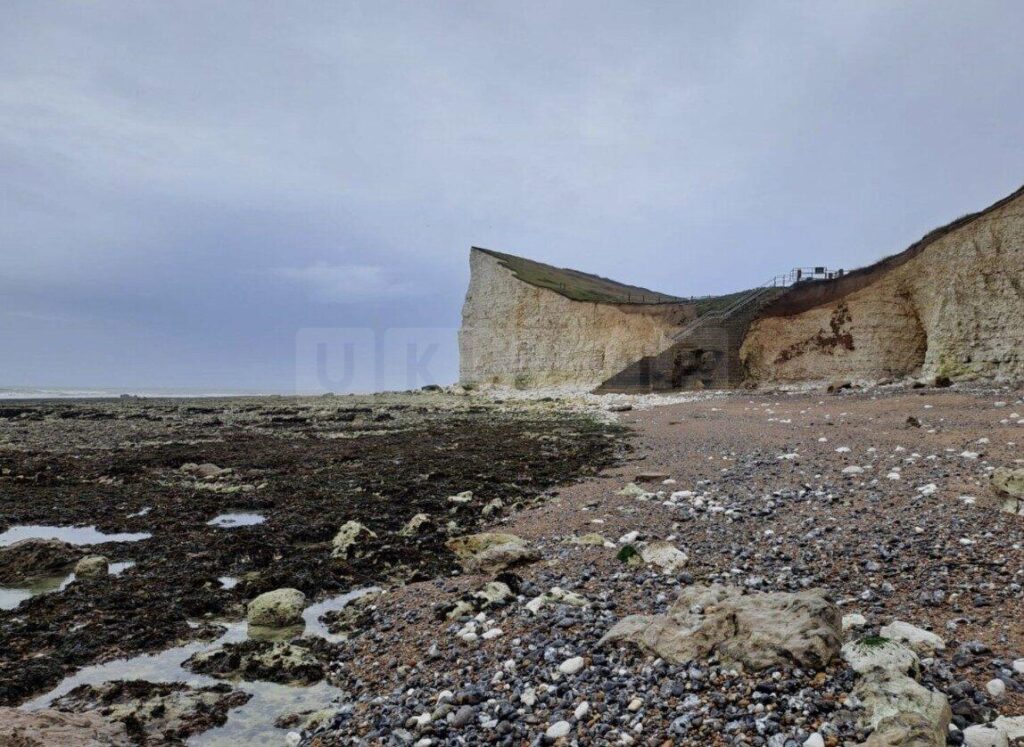 Couple risk lives rescuing dog at Hope Gap in East Sussex