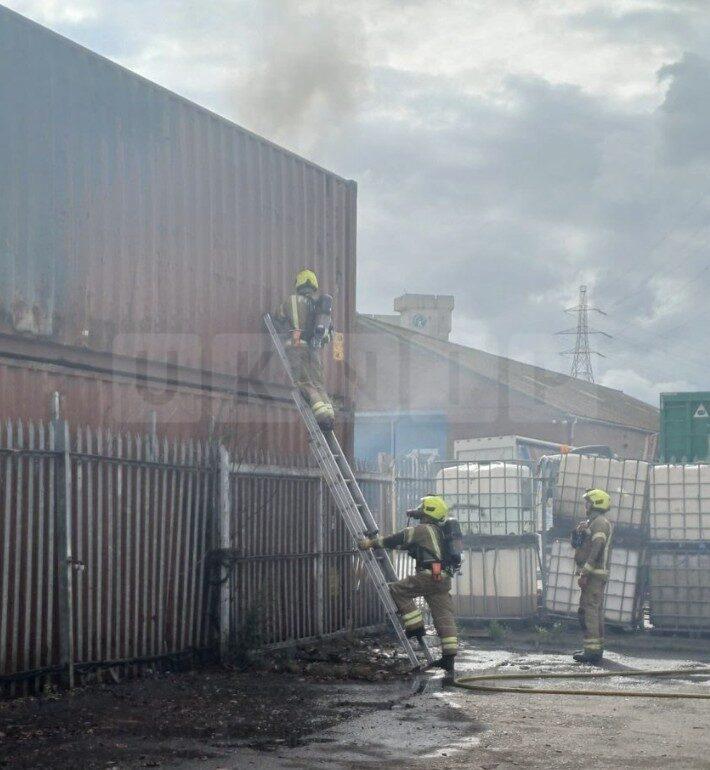 Firefighters Tackle Blaze at Barking Industrial Estate
