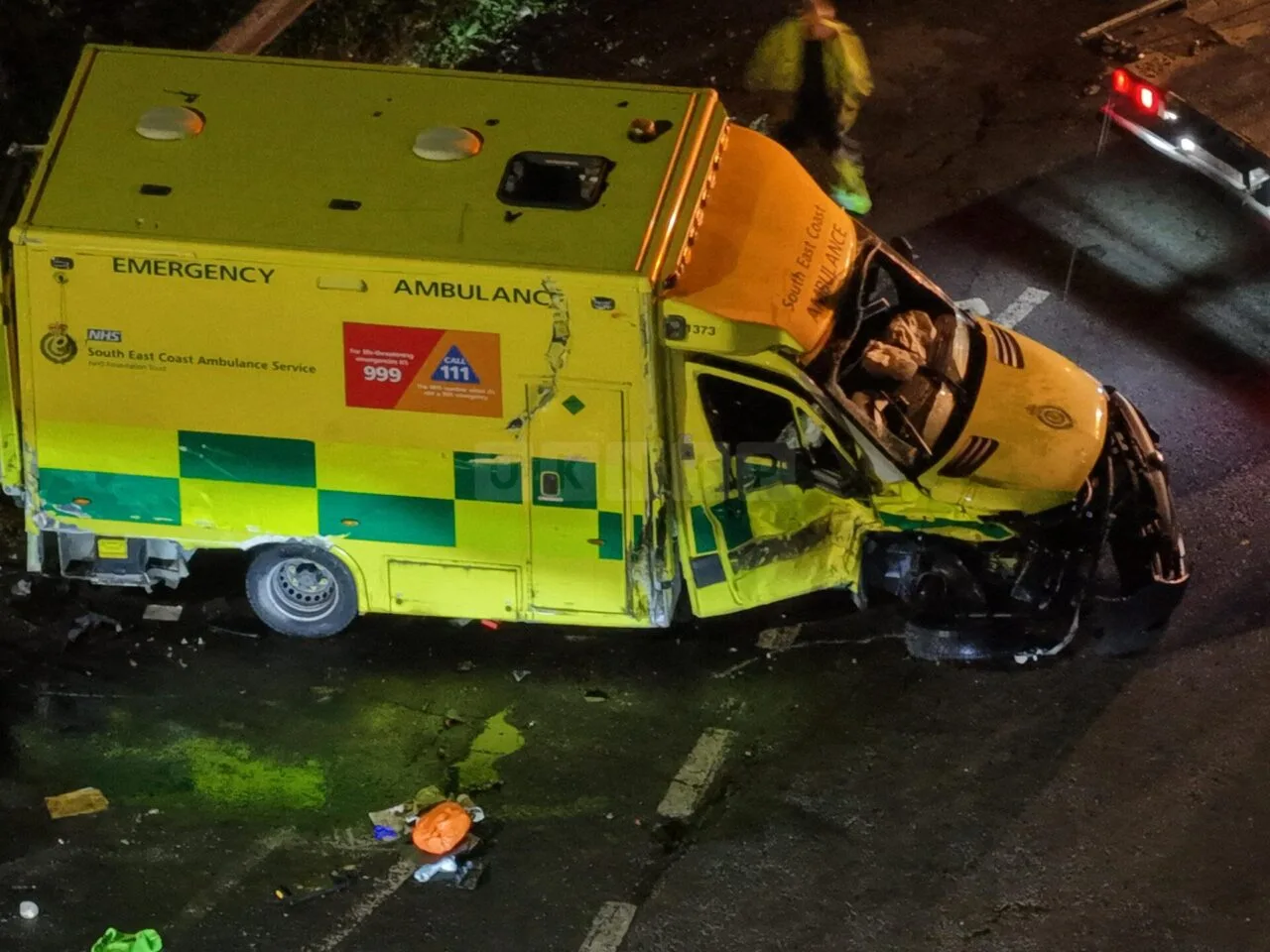 Ambulance and Car Crash Injures Four, Shuts M2 Near Gillingham