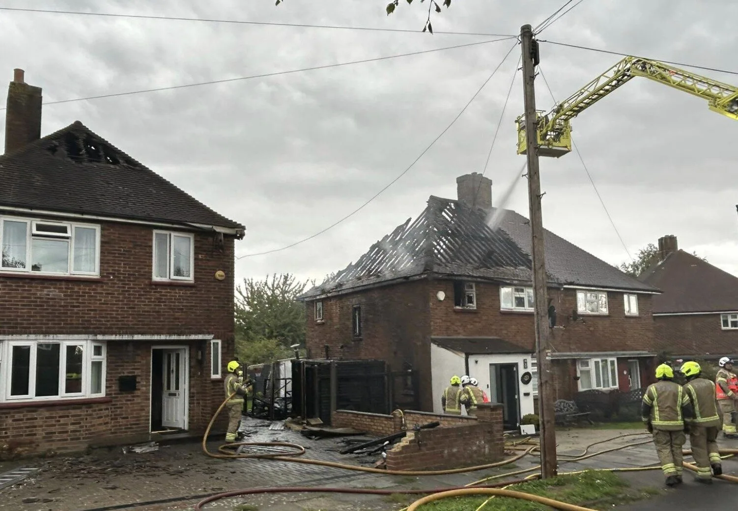 Southgate Blaze Destroys Two Homes as Six Fire Engines Battle Flames