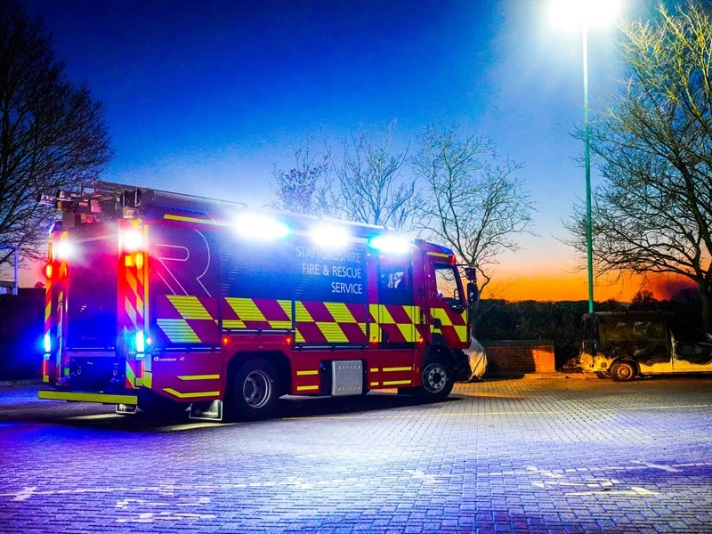 Firefighters Battle Barn Blaze in South Staffordshire