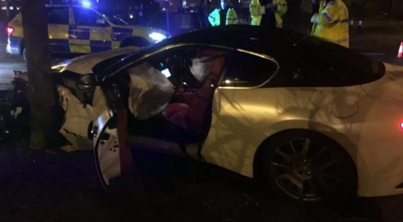 Supercar Stolen in Portsmouth Crashes Into Tree After Dawn Police Chase, Man Arrested