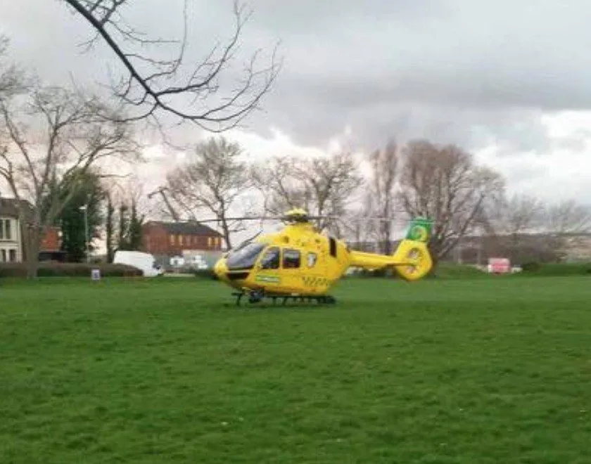 Man in 50s Seriously Injured After Falling from Portsmouth Roof, Air Ambulance Called