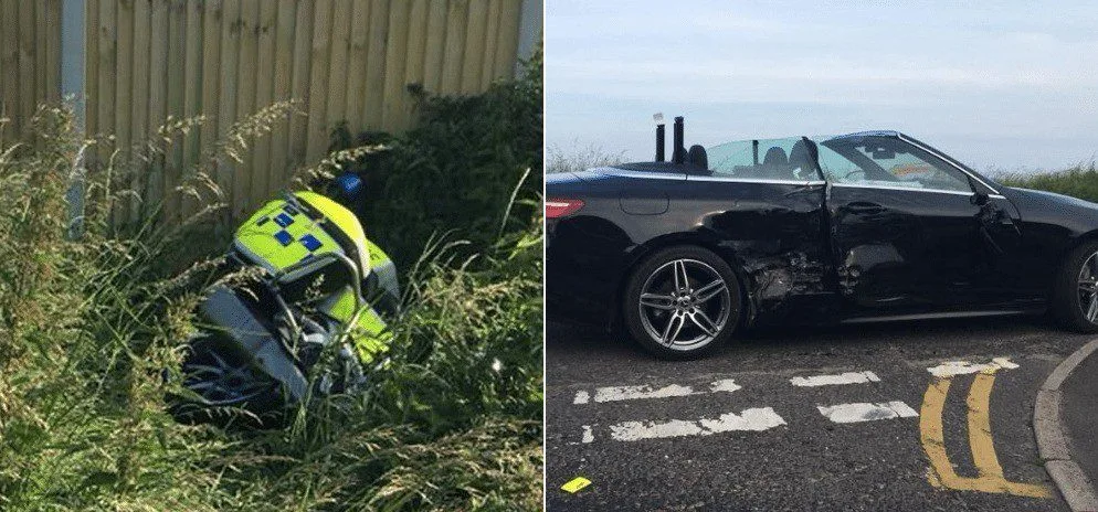 Police Motorcyclist Hospitalised After High-Speed Training Crash with Car on Kent’s A259