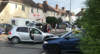 Man Serious after he was involved in a collision and than stabbed in the torse in Tunbridge Wells