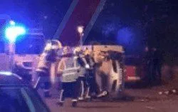 Portsmouth Horror: Two Rescued from Overturned Car on New Road After Late-Night Crash