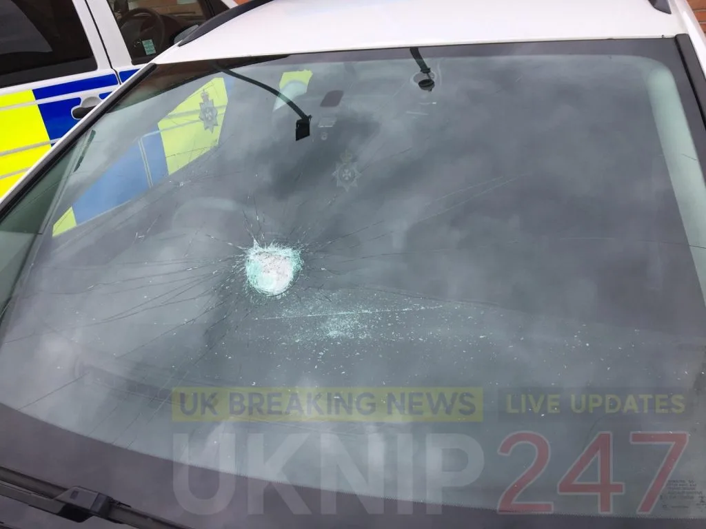 Rocks Smash Police Windscreen on A419 in Reckless Midnight Attack – Officers Uninjured