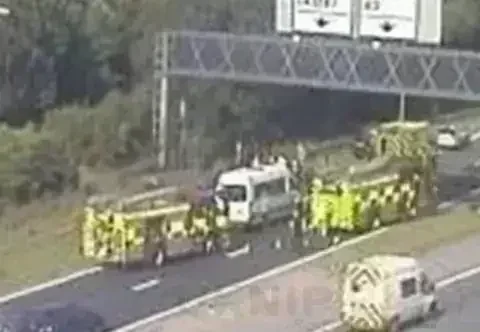 M2 Junction 1 Coastbound Slip Road Closed After Serious Crash With Overturned Vehicle