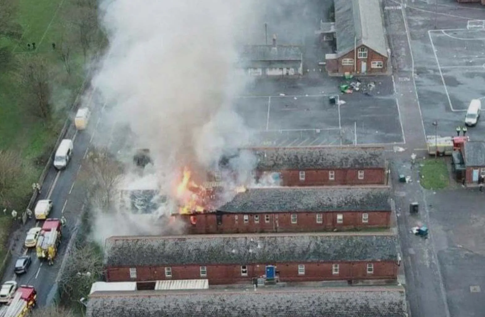 Napier Barracks Erupts in Riot as Migrants Torch Buildings and Threaten Staff