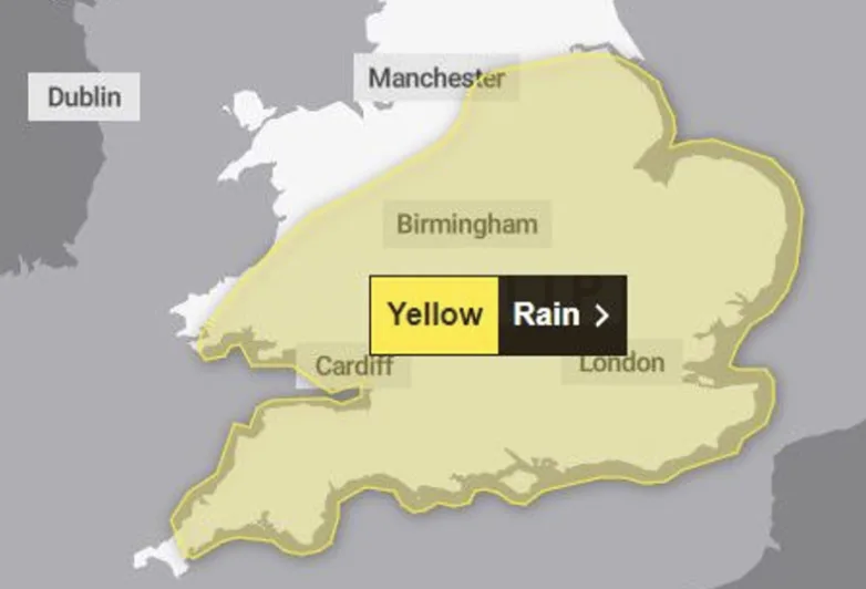 Flood Chaos Looms: Met Office Warns Heavy Thunderstorms to Soak Southern England and Wales This Weekend