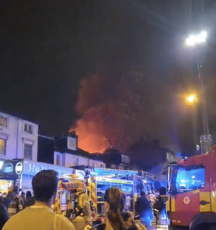 Major Fire Erupts at Forest Hill as 100 Firefighters Battle Blaze