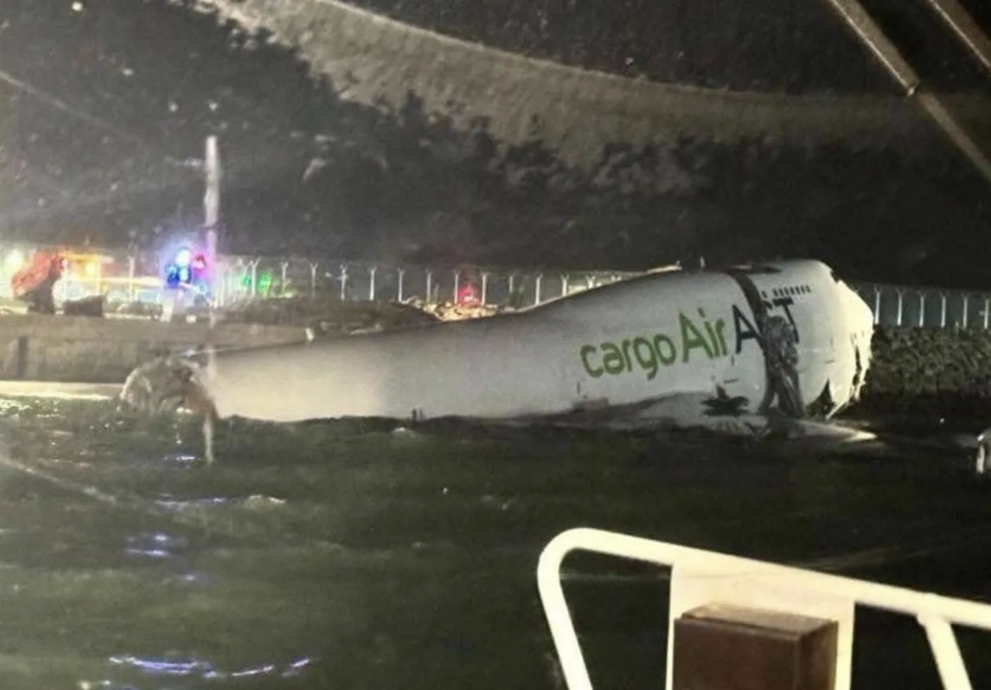Emirates Cargo Jet Crashes Into Sea at Hong Kong Airport