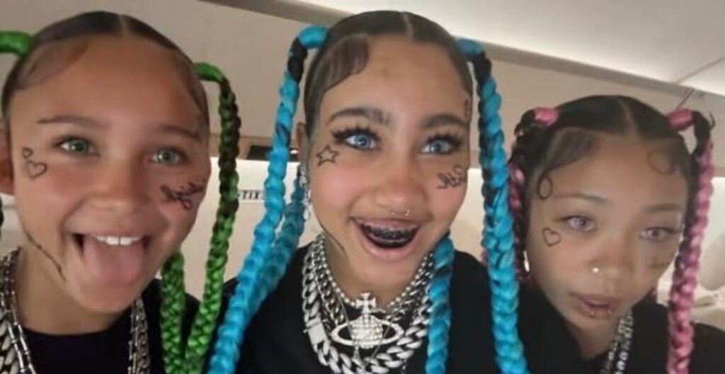 North West Sparks Outrage with Fake Tattoos and Grillz at Just 12