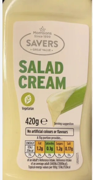 Morrisons Recalls Savers Salad Cream Over Undeclared Egg and Mustard Allergens – Return Now for Refund