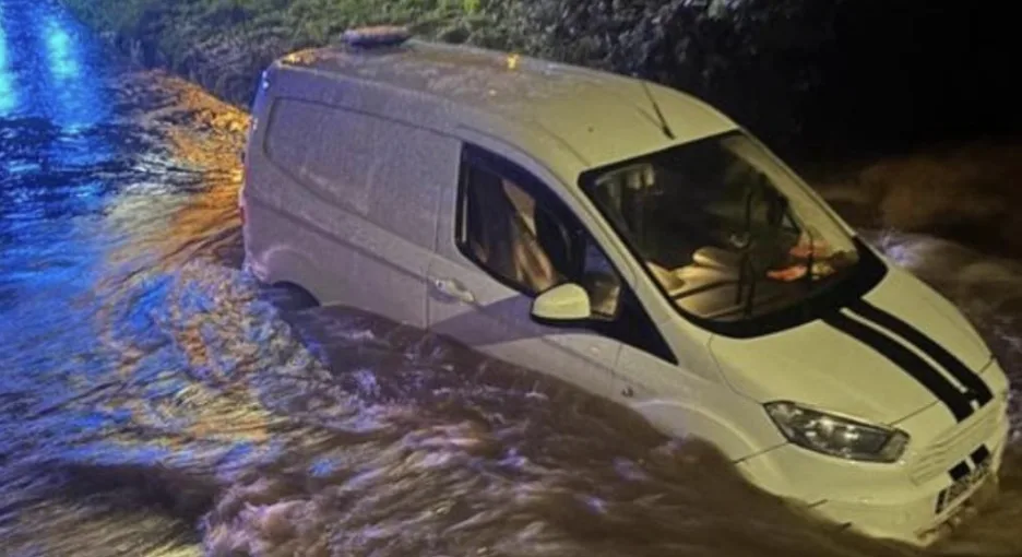 West Midlands Flash Floods: Firefighters Rescue Stranded Drivers as Van Sinks Underwater