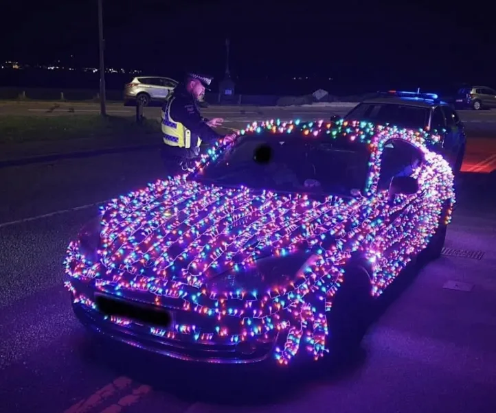 Poole Driver Faces £50 Fine for Early Christmas Car Lights