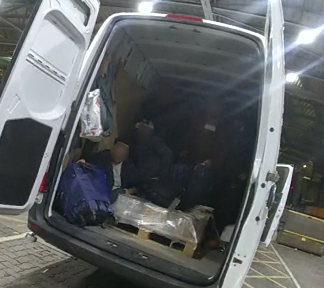 Two Romanian drivers caught smuggling 49 migrants in lorries at Dover