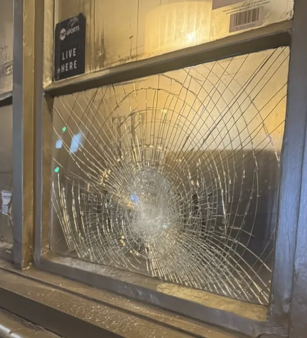 Yob Smashes Pub Window After Being Refused Service – Owner Pleads for Help to ID Attacker