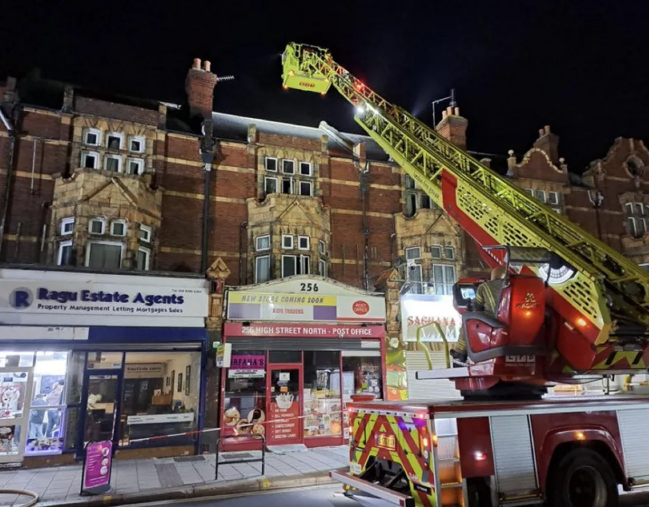 East Ham Blaze: 60 Firefighters Battle Third-Floor Flat Fire as High Street Shut