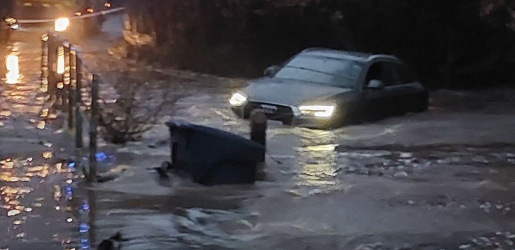 Driver ‘Lucky to Be Alive’ After Car Swept Away in Flooded Ford at Godshill