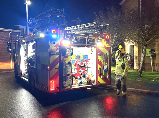 Firefighters Tackle Flat Blaze in Ryde Estate