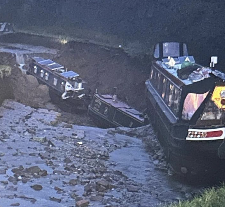 Major Incident Declared as Sinkhole Hits Whitchurch Canal in Shropshire