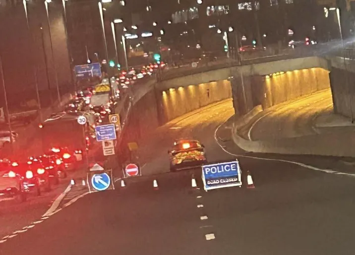 Leeds A64(M) Closed After Police Chase Ends in Car Flip – Driver Arrested with Injuries