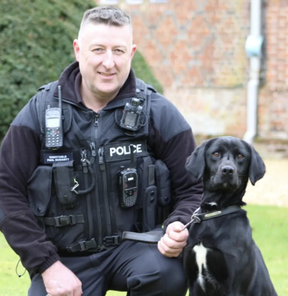 Cambridgeshire Crime-Busting Dog Luna Retires After 7 Years of Heroic Service