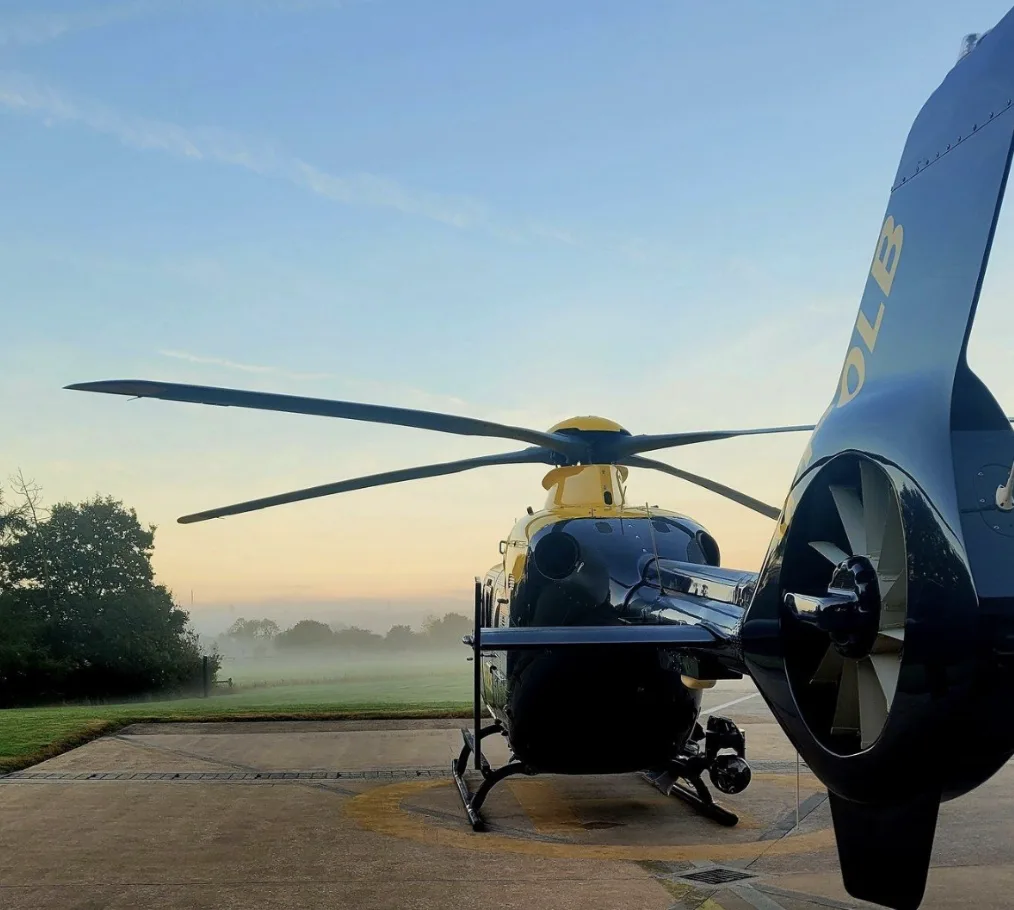 NPAS Helicopter Cracks Overnight EV Cable Theft Near A1, Two Men Arrested