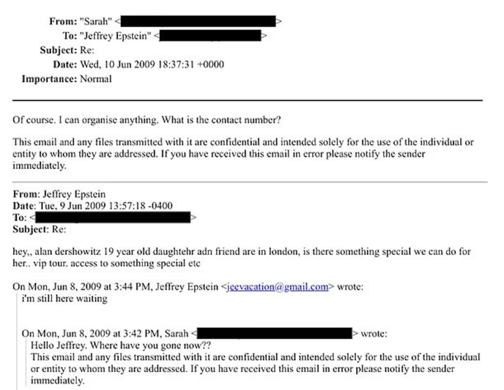 Shock Emails Reveal Duchess’ Close Ties to Epstein After Prison