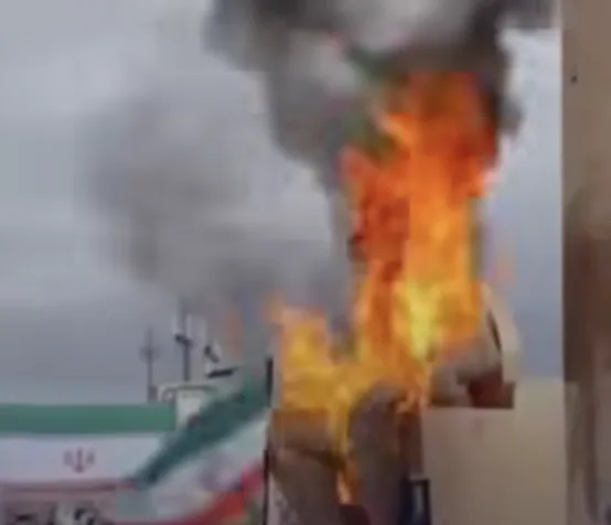 Tehran Torches Giant Baal Effigy with Star of David in Fiery Anti-Israel, Anti-US Protest