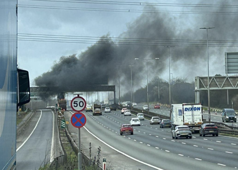 Tractor Hay Fire Sparks Hours-Long Chaos on Gravesend Road—Two Lanes Still Closed