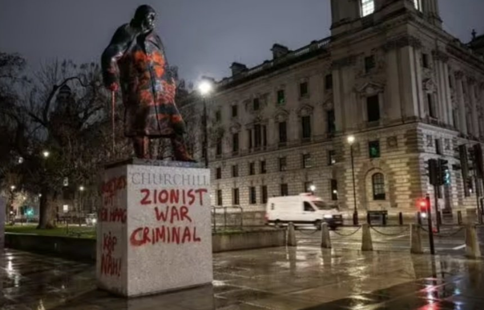 Man, 38, Charged for Defacing Churchill Statue in Parliament Square Vandalism Outrage