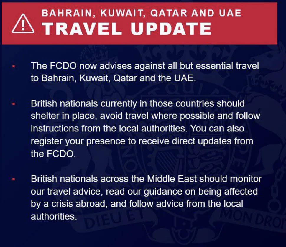 UK Slaps Travel Ban on 76 Countries Including Dubai and Thailand Amid Middle East Crisis