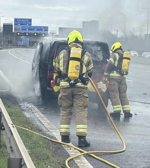 Blazing Car Fire Near East Midlands Airport Shuts M1 Southbound, Causes Massive Delays