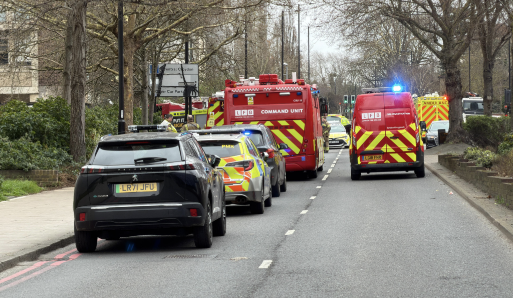 Flames Break Out in Croydon Derelict Building
