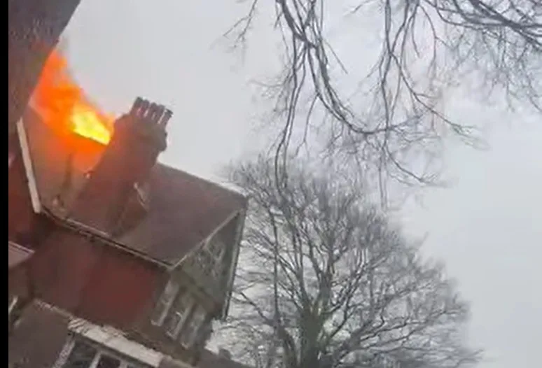 Inferno Rips Through Abandoned Eastbourne Building – Roads Closed, Residents Warned to Stay Indoors