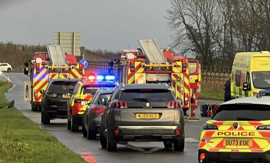 Millennium Way Crash Sparks Major Rescue, Road Closed and Traffic Nightmare in Woodley