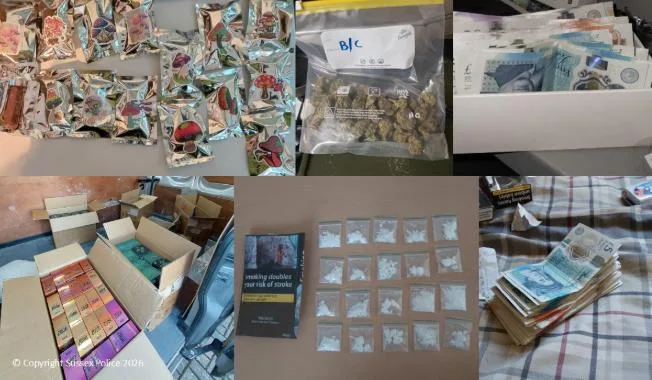 Sussex Police Arrest 82, Seize £200K Drugs & 34 Weapons in Major County Lines Crackdown