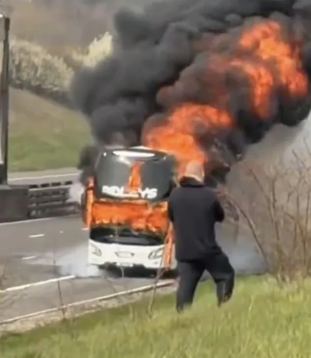 Blaze on M6 Toll Fells Man City Fans’ Coach – All Safe, Fans Rerouted to Wembley