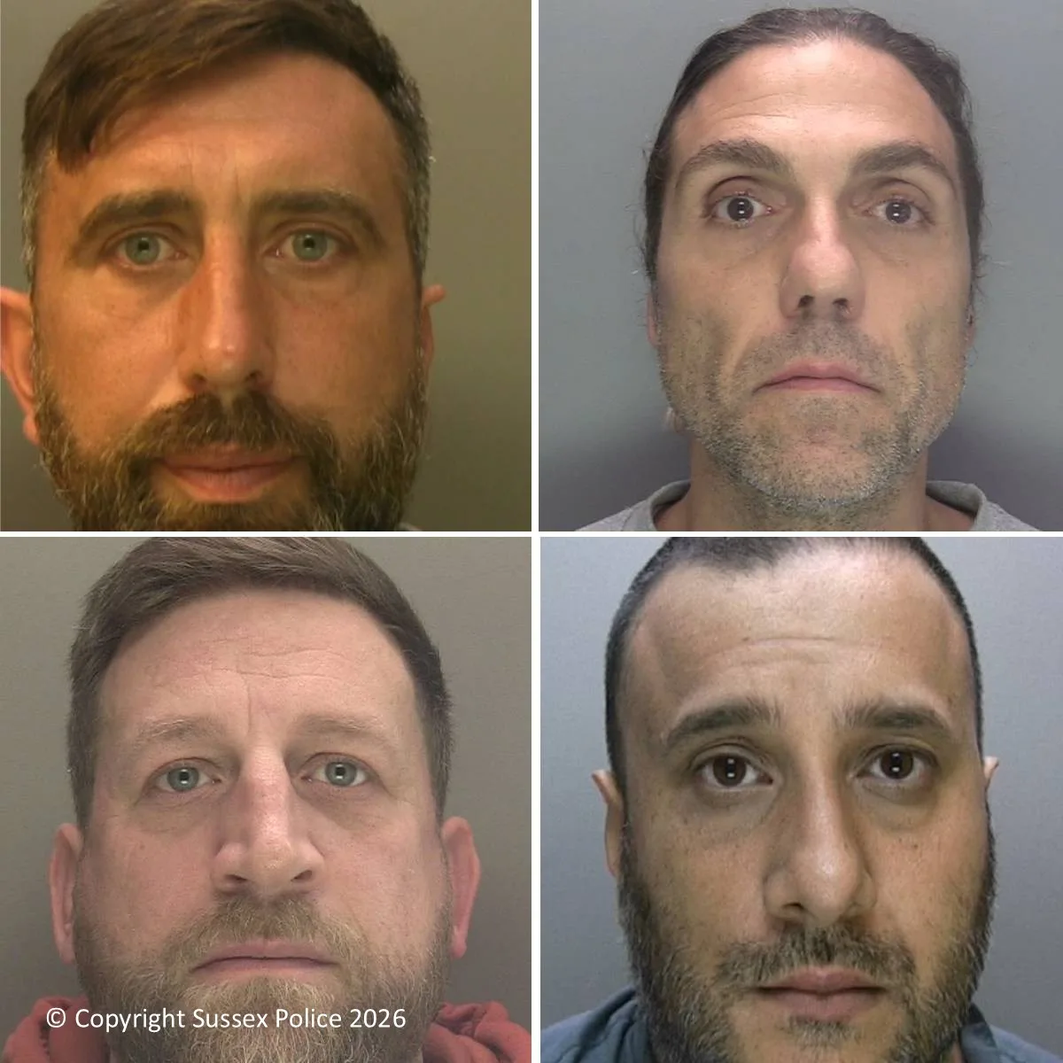 Four Top Sussex Drug Dealers Caged for 48 Years After EncroChat Sting Busts Major Ring