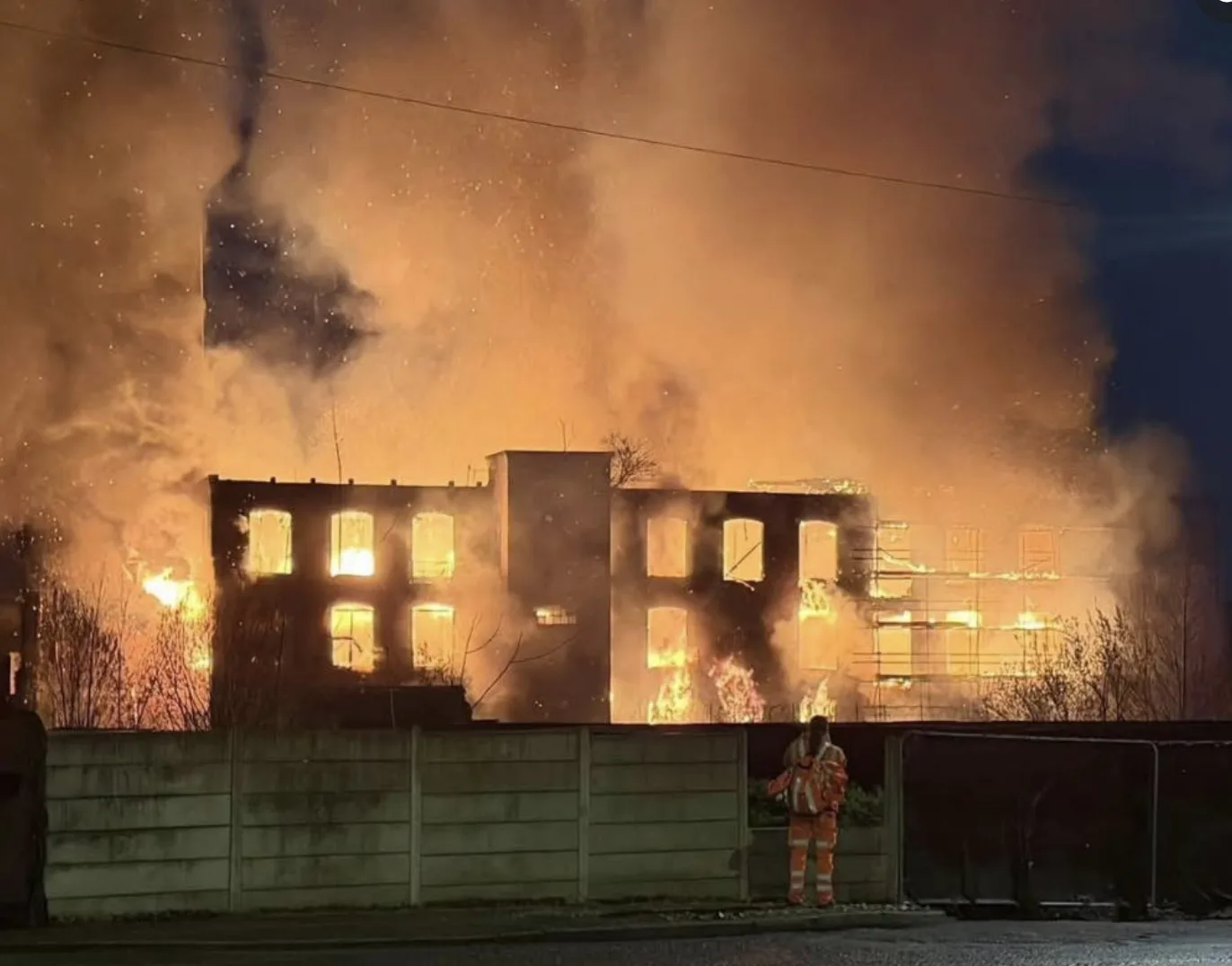 Massive Middleton Mill Blaze Sparks Six Fire Engines, Roads Closed and Residents Warned